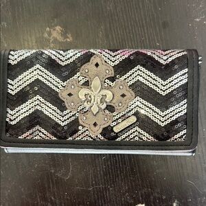 Stylish Black and Silver Women's Clutch brand new miss wallet
